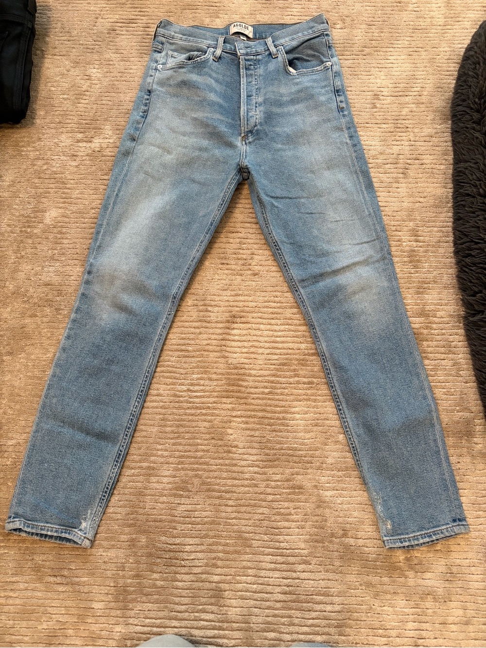 Agolde. Light Blue Woman’s Jeans - Classic Slim Fit